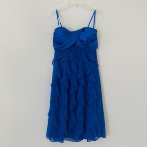 Blue Ruffled Dress! Perfect for homecoming, prom, and weddings!
